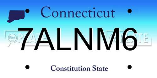 7ALNM6 Connecticut License Plate