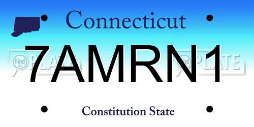 7AMRN1 Connecticut License Plate