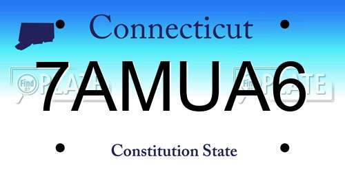 7AMUA6 Connecticut License Plate