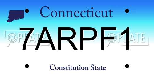 7ARPF1 Connecticut License Plate