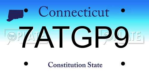 7ATGP9 Connecticut License Plate
