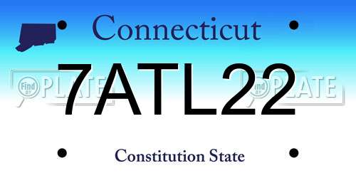 7ATL22 Connecticut License Plate