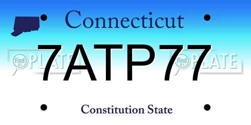 7ATP77 Connecticut License Plate