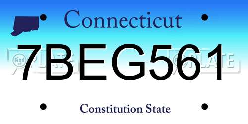 7BEG561 Connecticut License Plate