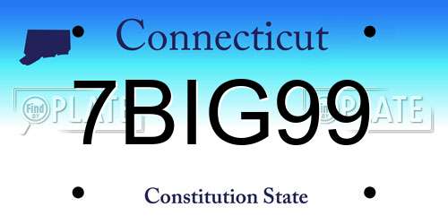 7BIG99 Connecticut License Plate