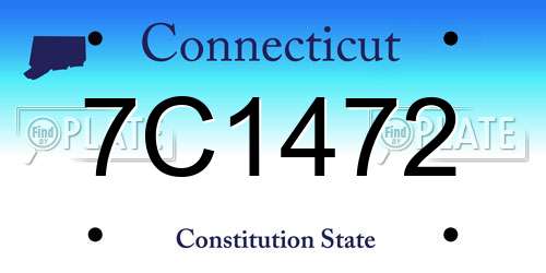 7C1472 Connecticut License Plate