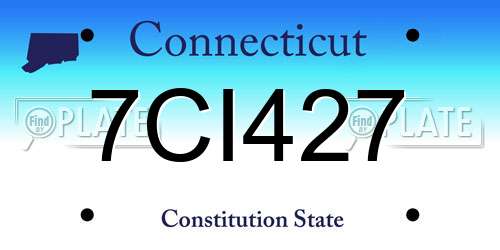 7CI427 Connecticut License Plate