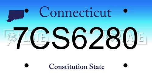 7CS6280 Connecticut License Plate