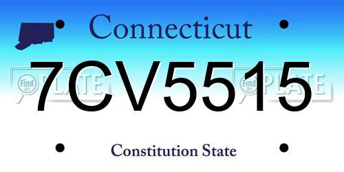 7CV5515 Connecticut License Plate