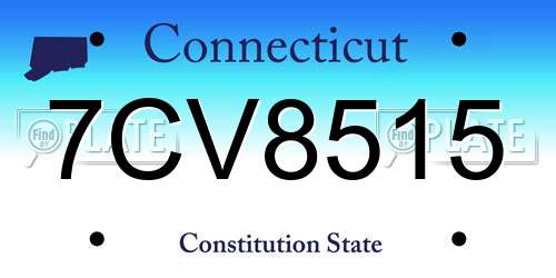 7CV8515 Connecticut License Plate