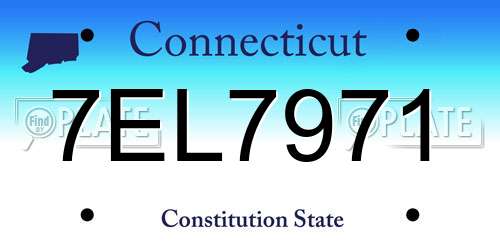 7EL7971 Connecticut License Plate
