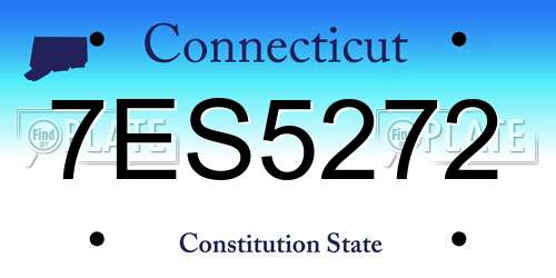 7ES5272 Connecticut License Plate