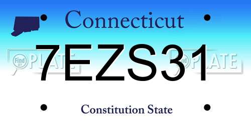 7EZS31 Connecticut License Plate