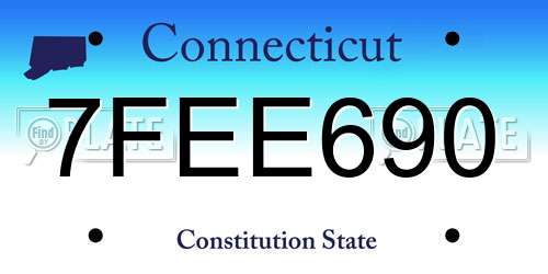 7FEE690 Connecticut License Plate