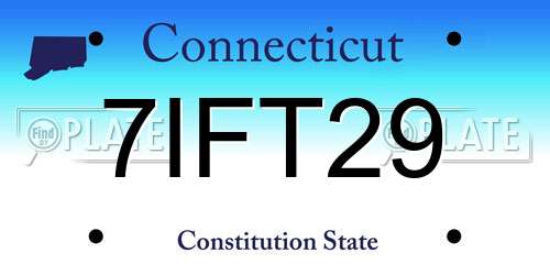 7IFT29 Connecticut License Plate