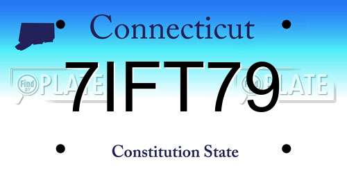 7IFT79 Connecticut License Plate