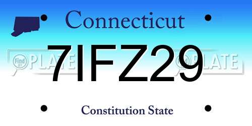 7IFZ29 Connecticut License Plate