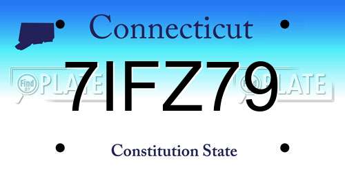 7IFZ79 Connecticut License Plate