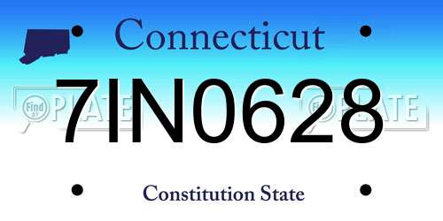 7IN0628 Connecticut License Plate