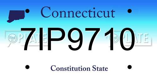 7IP9710 Connecticut License Plate