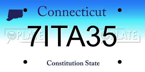 7ITA35 Connecticut License Plate