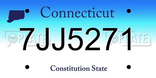 7JJ5271 Connecticut License Plate