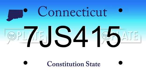 7JS415 Connecticut License Plate