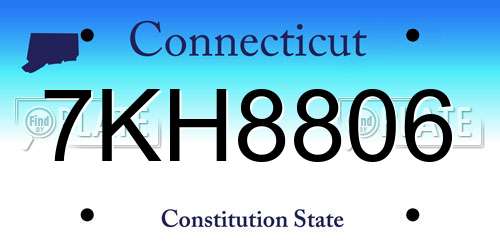 7KH8806 Connecticut License Plate