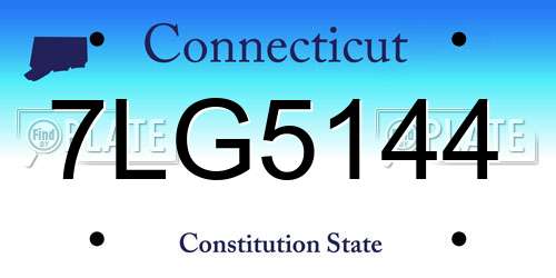 7LG5144 Connecticut License Plate