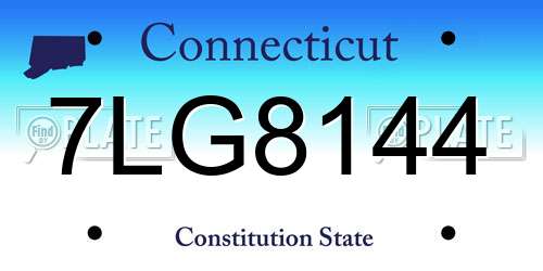 7LG8144 Connecticut License Plate