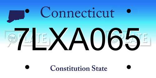 7LXA065 Connecticut License Plate