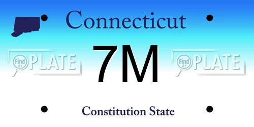 7M Connecticut License Plate