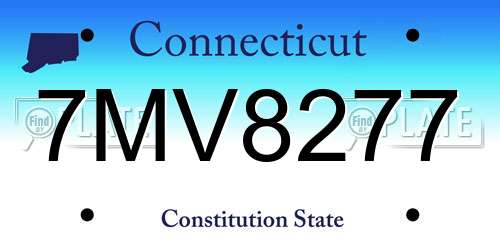 7MV8277 Connecticut License Plate