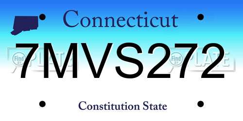 7MVS272 Connecticut License Plate