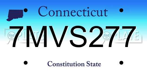 7MVS277 Connecticut License Plate