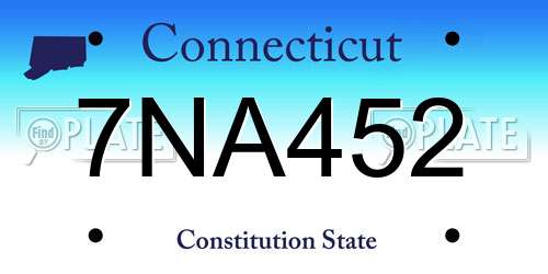 7NA452 Connecticut License Plate