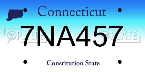 7NA457 Connecticut License Plate