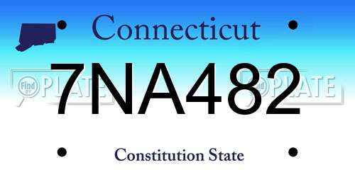 7NA482 Connecticut License Plate