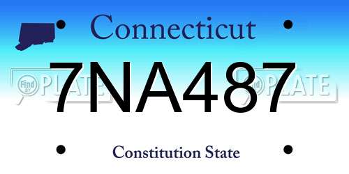 7NA487 Connecticut License Plate