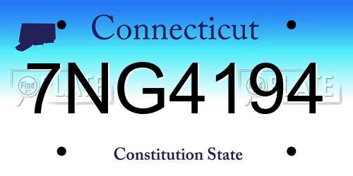 7NG4194 Connecticut License Plate