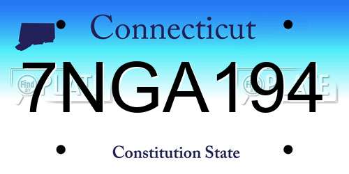 7NGA194 Connecticut License Plate