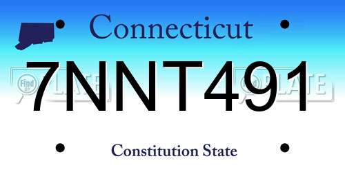 7NNT491 Connecticut License Plate