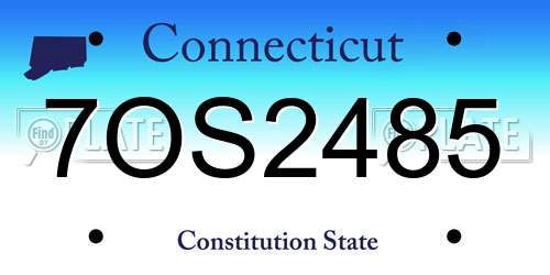 7OS2485 Connecticut License Plate
