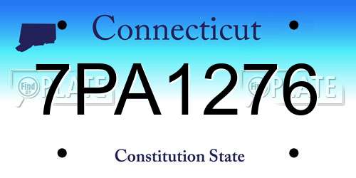 7PA1276 Connecticut License Plate