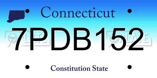 7PDB152 Connecticut License Plate