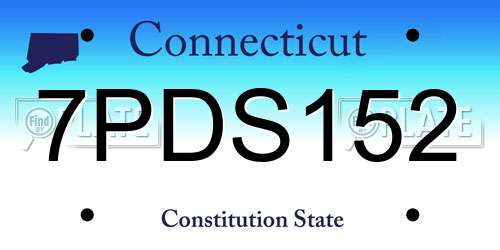 7PDS152 Connecticut License Plate
