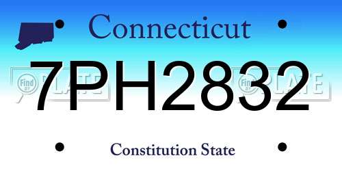 7PH2832 Connecticut License Plate