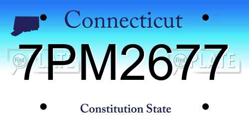 7PM2677 Connecticut License Plate