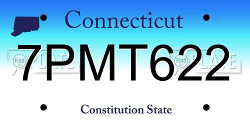 7PMT622 Connecticut License Plate