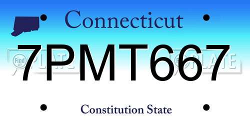 7PMT667 Connecticut License Plate